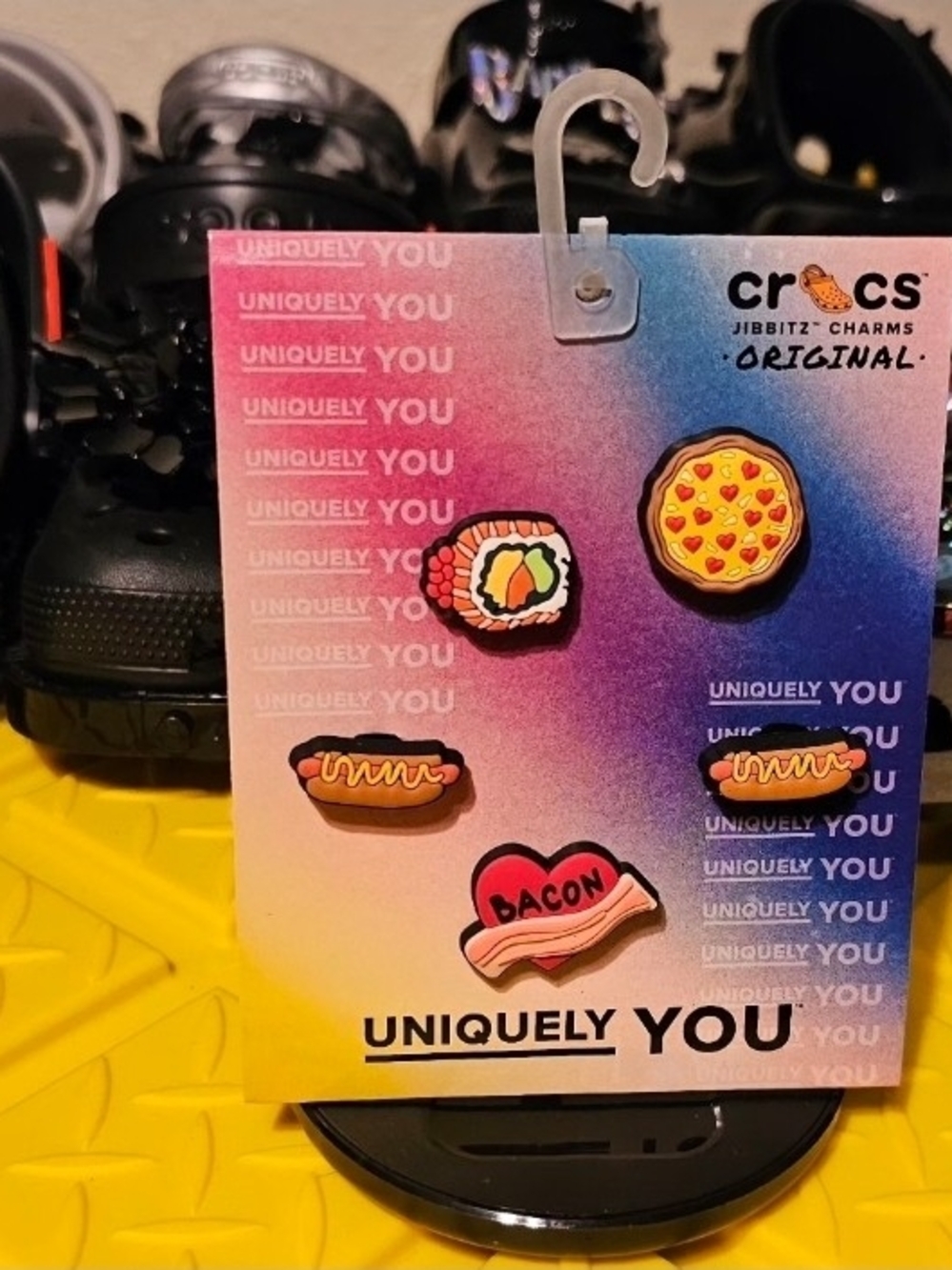 Jibbitz Food Charms Pack in Pink, Yellow, Orange, Red